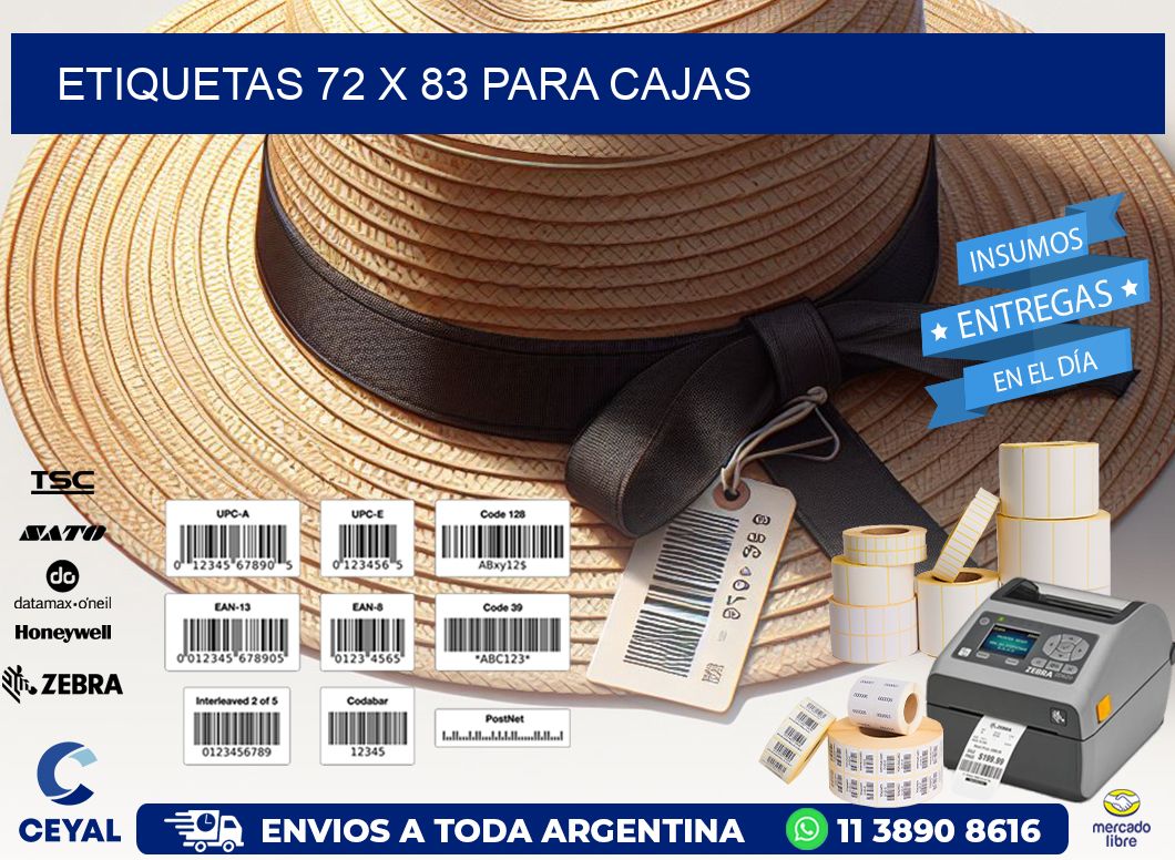 ETIQUETAS 72 x 83 PARA CAJAS