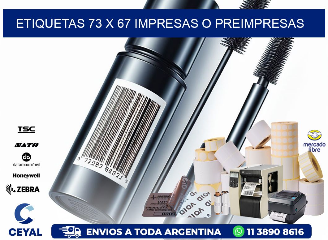 ETIQUETAS 73 x 67 IMPRESAS O PREIMPRESAS
