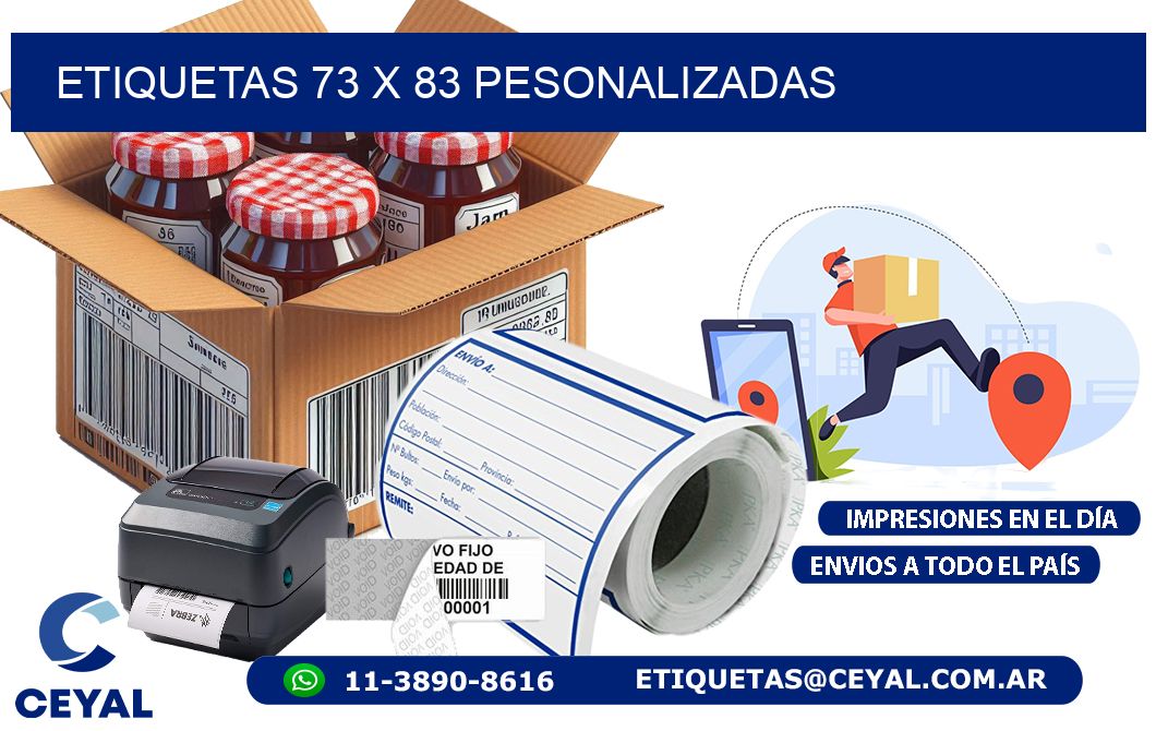 ETIQUETAS 73 x 83 PESONALIZADAS
