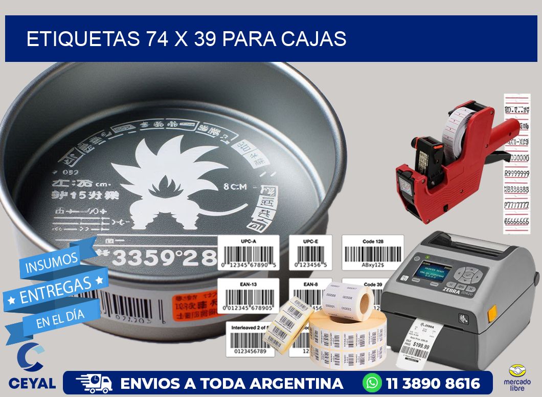 ETIQUETAS 74 x 39 PARA CAJAS