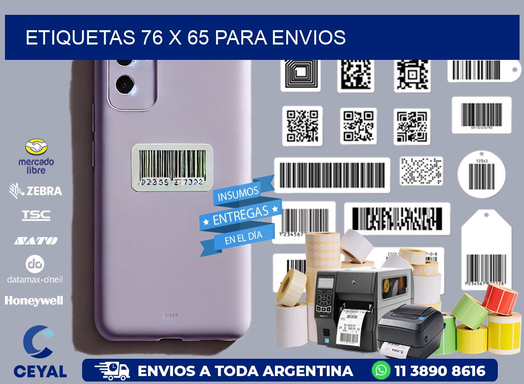 ETIQUETAS 76 x 65 PARA ENVIOS