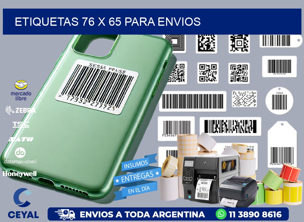 ETIQUETAS 76 x 65 PARA ENVIOS