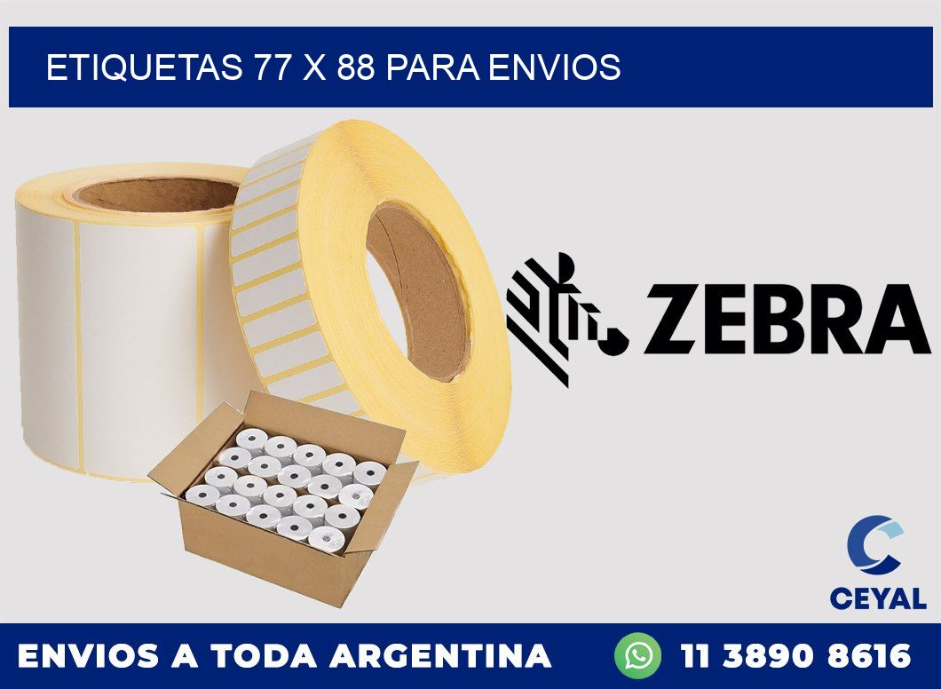 ETIQUETAS 77 x 88 PARA ENVIOS