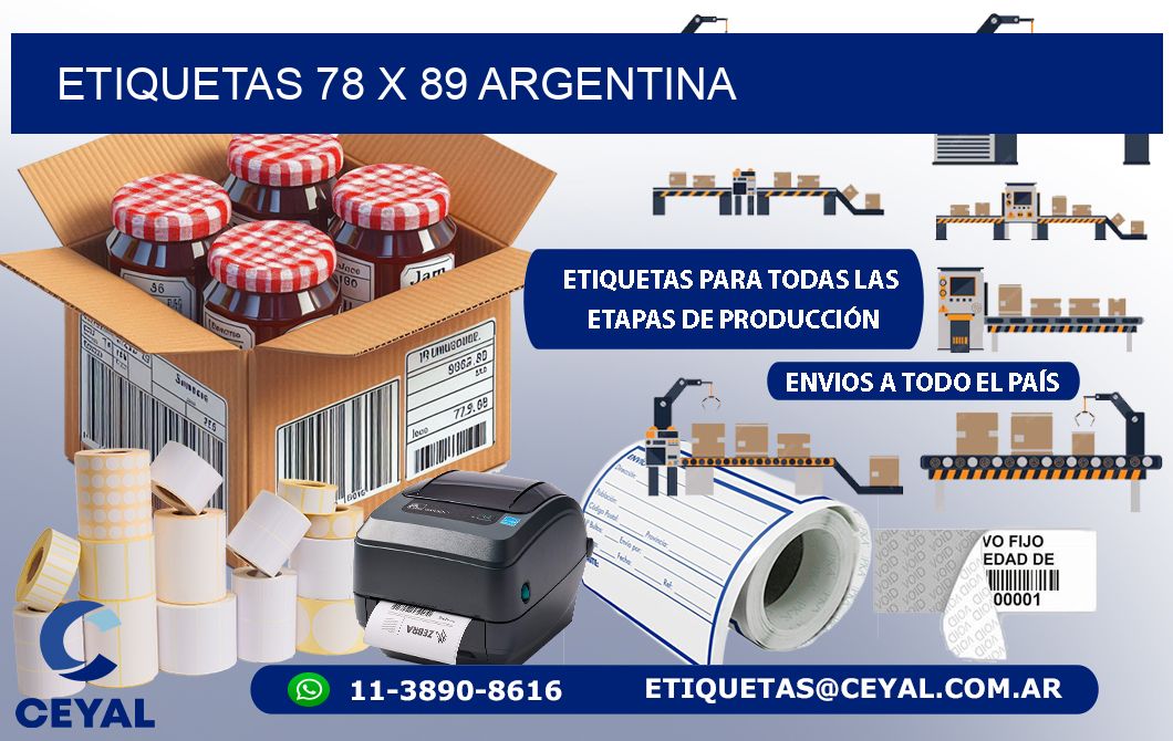 ETIQUETAS 78 x 89 ARGENTINA