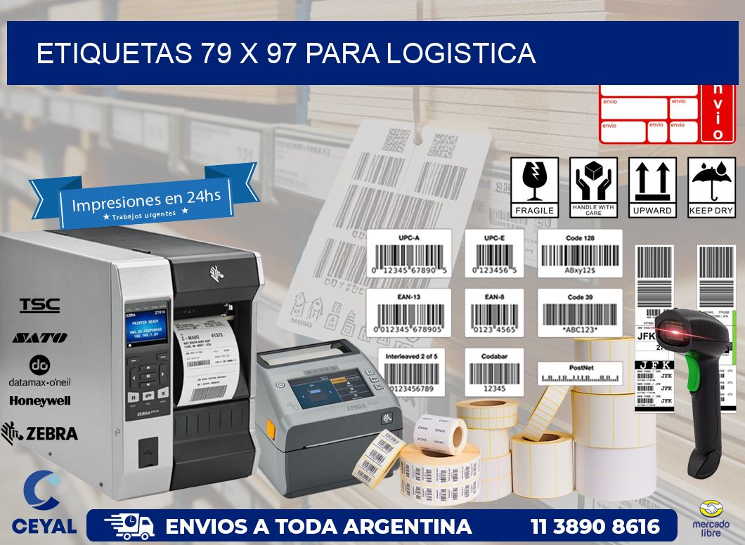 ETIQUETAS 79 x 97 PARA LOGISTICA