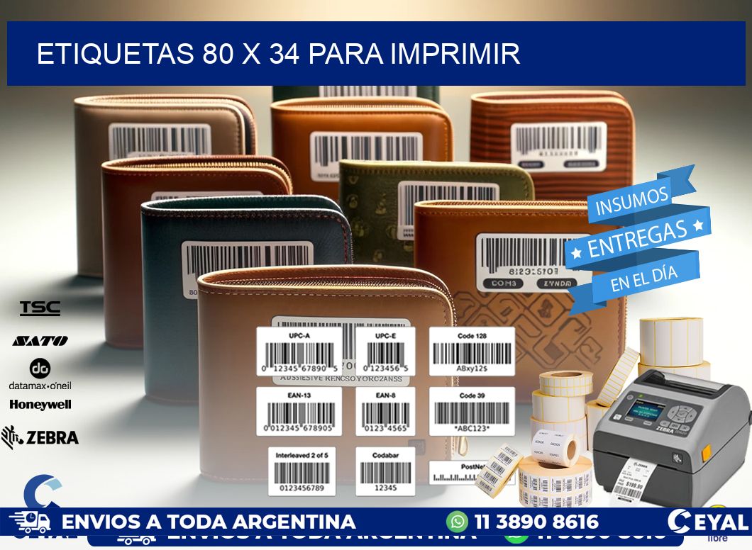 ETIQUETAS 80 x 34 PARA IMPRIMIR