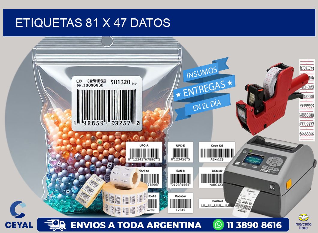ETIQUETAS 81 x 47 DATOS