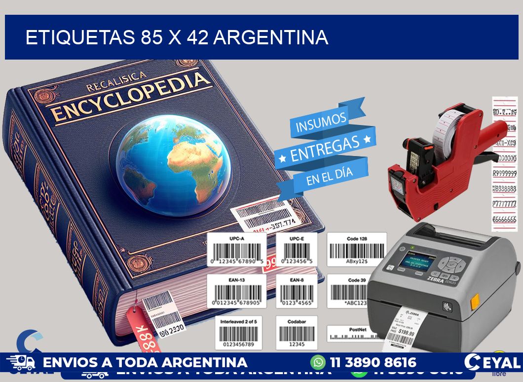 ETIQUETAS 85 x 42 ARGENTINA
