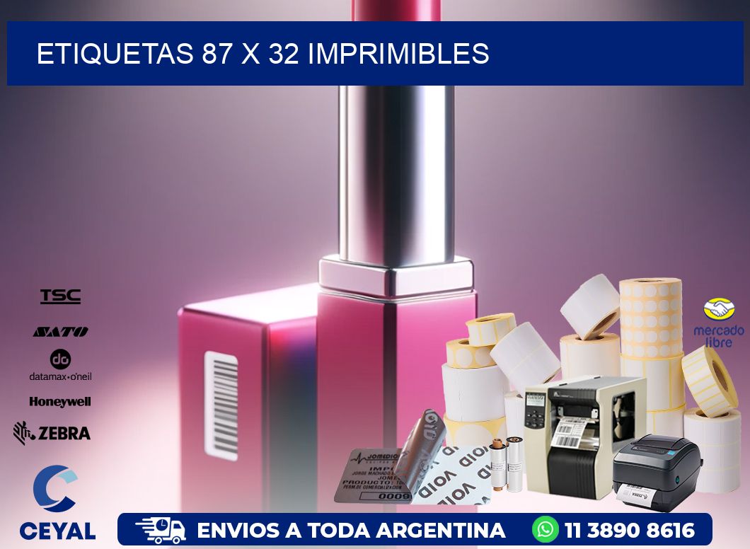 ETIQUETAS 87 x 32 IMPRIMIBLES