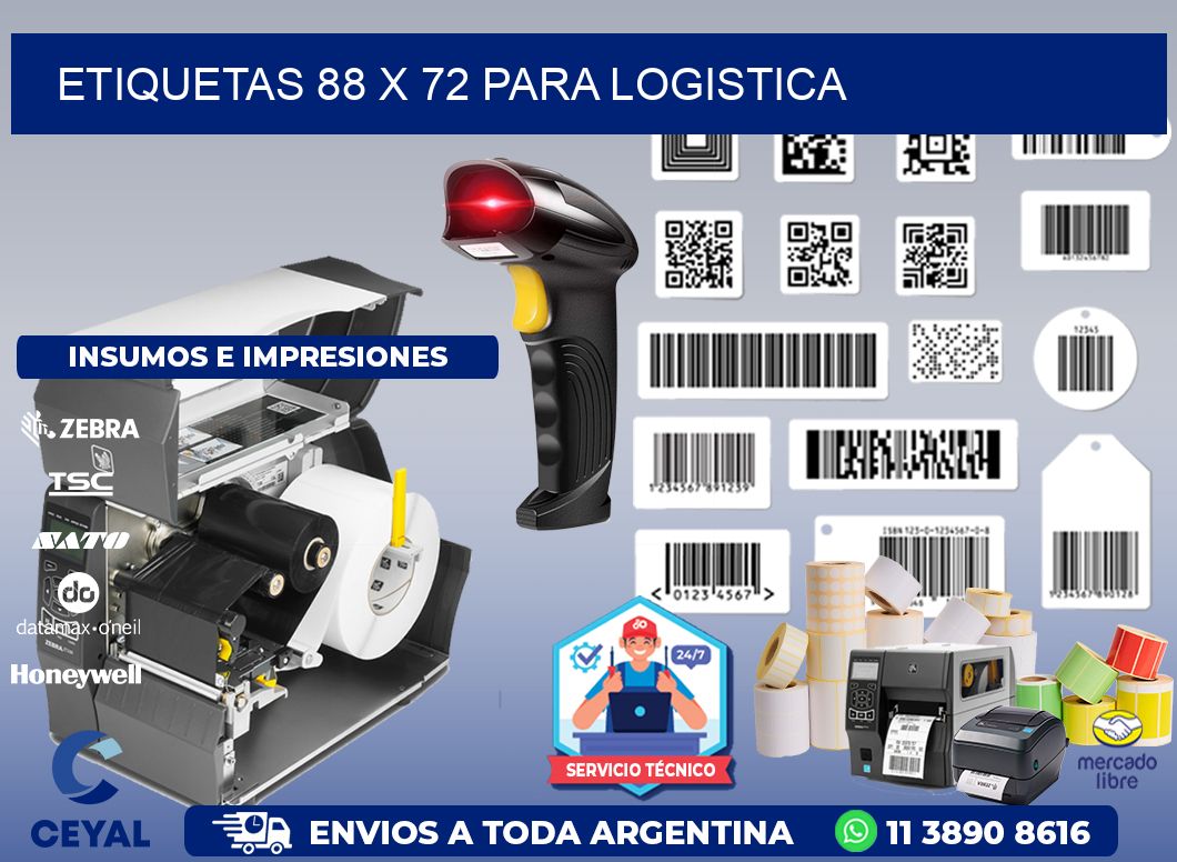 ETIQUETAS 88 x 72 PARA LOGISTICA