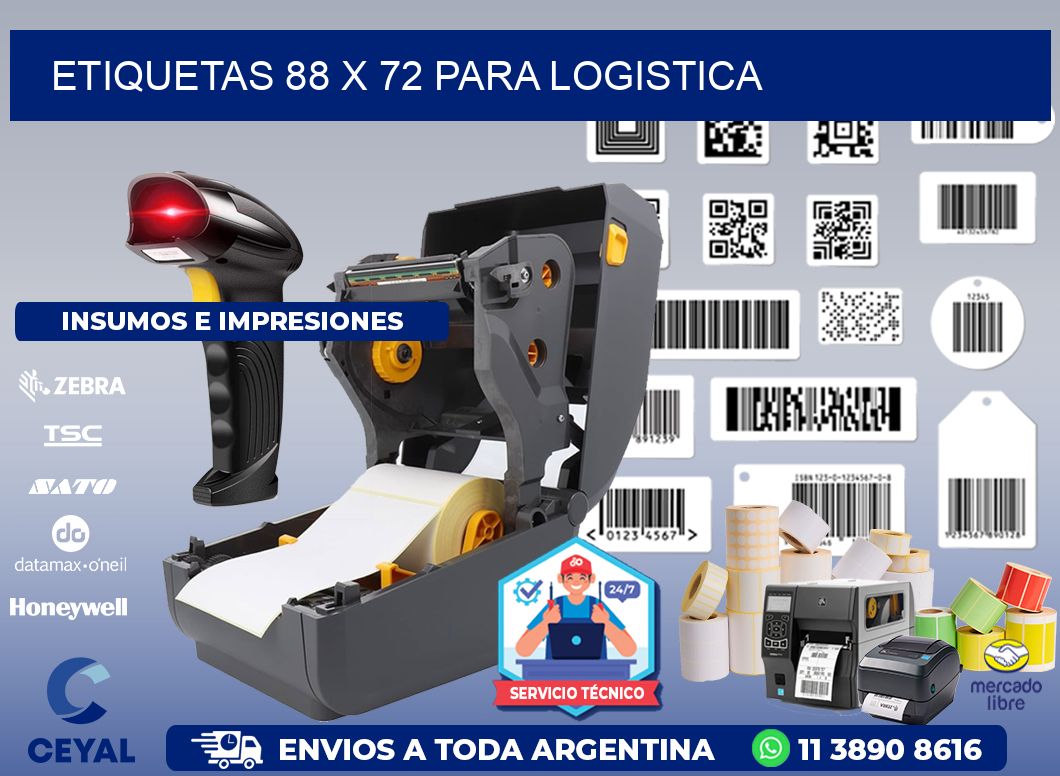 ETIQUETAS 88 x 72 PARA LOGISTICA