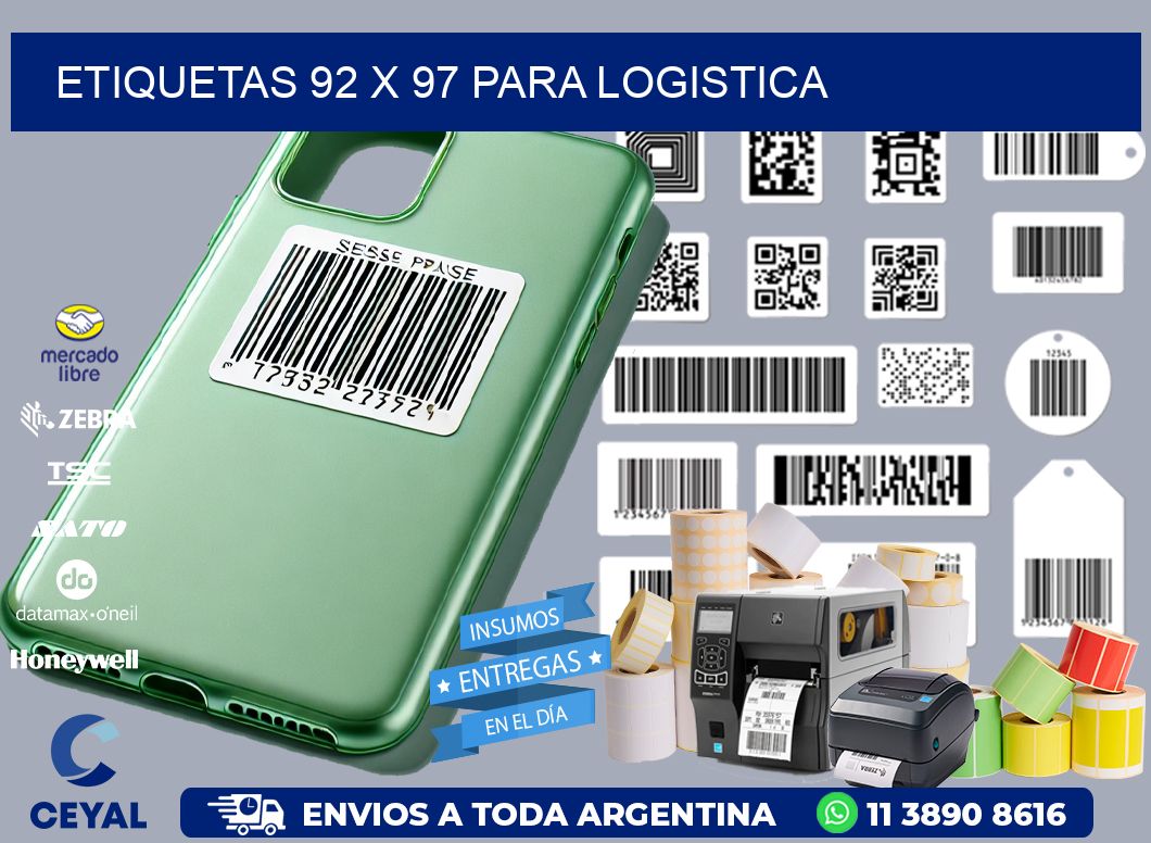ETIQUETAS 92 x 97 PARA LOGISTICA