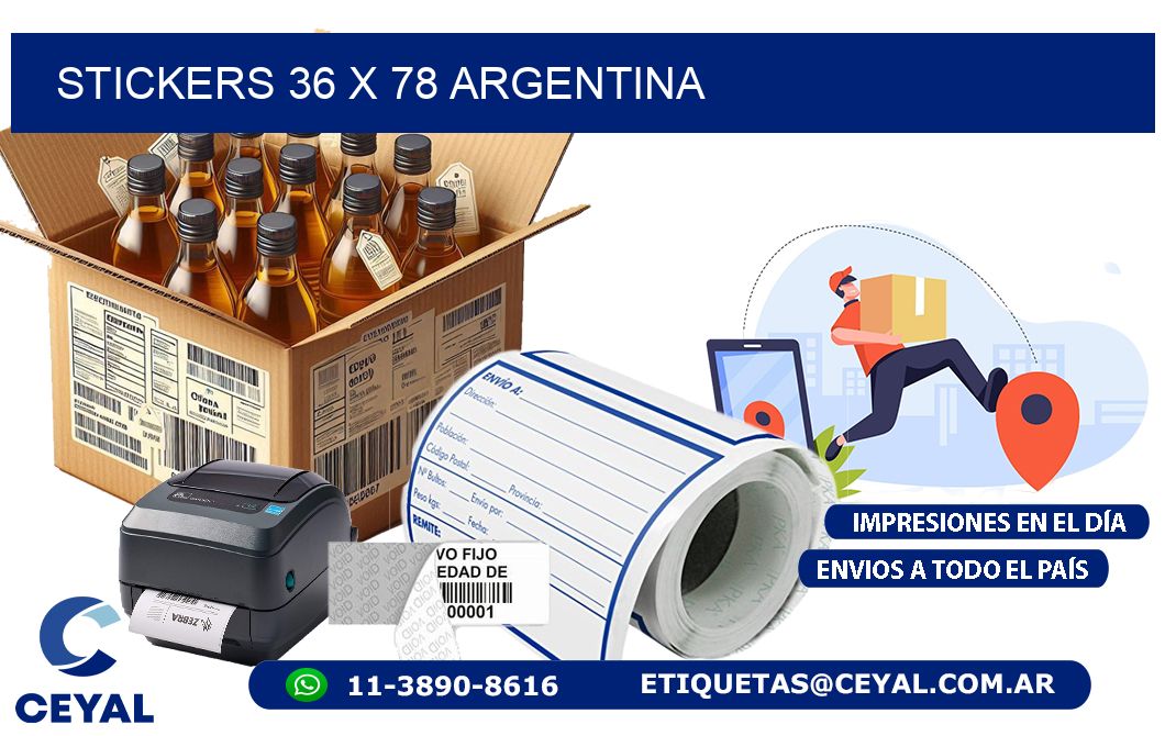 STICKERS 36 x 78 ARGENTINA