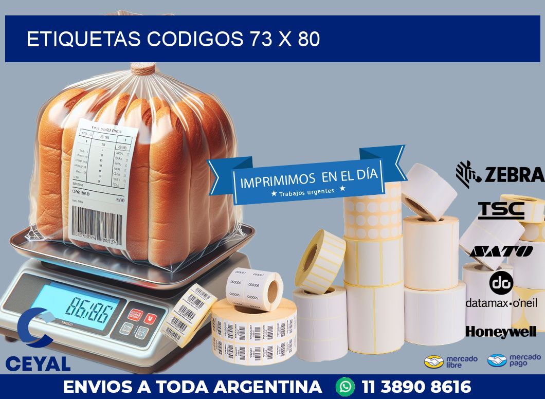 etiquetas codigos 73 x 80