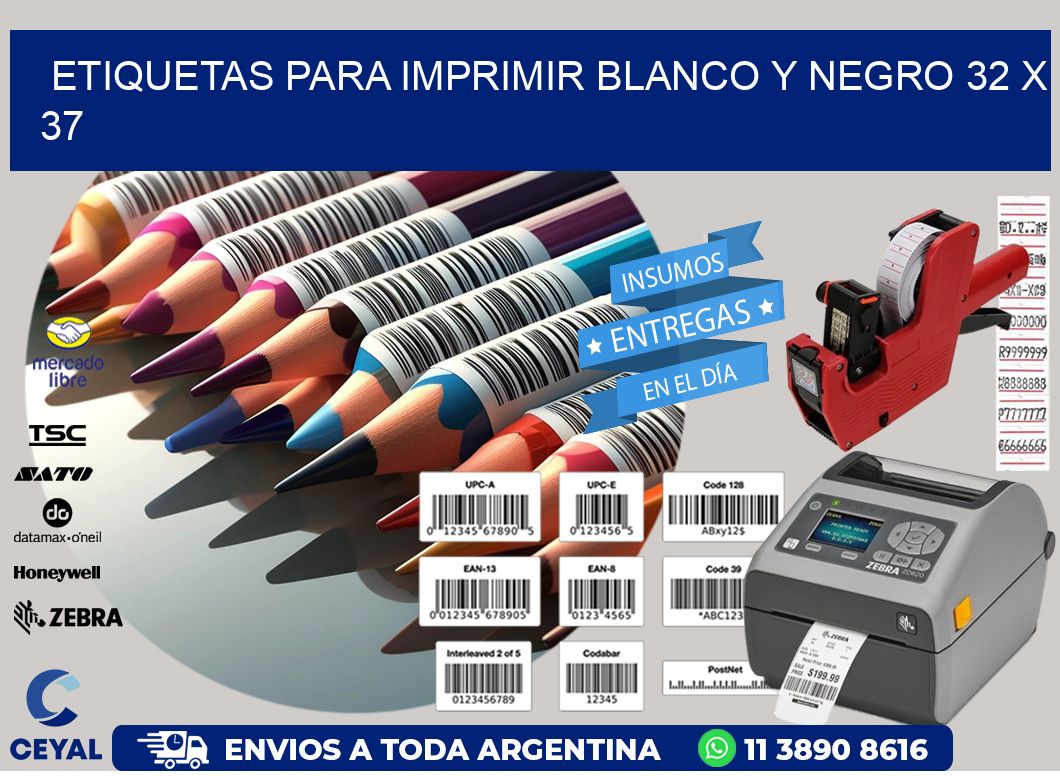 etiquetas para imprimir blanco y negro 32 x 37