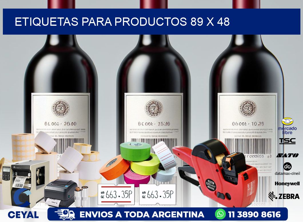 etiquetas para productos 89 x 48