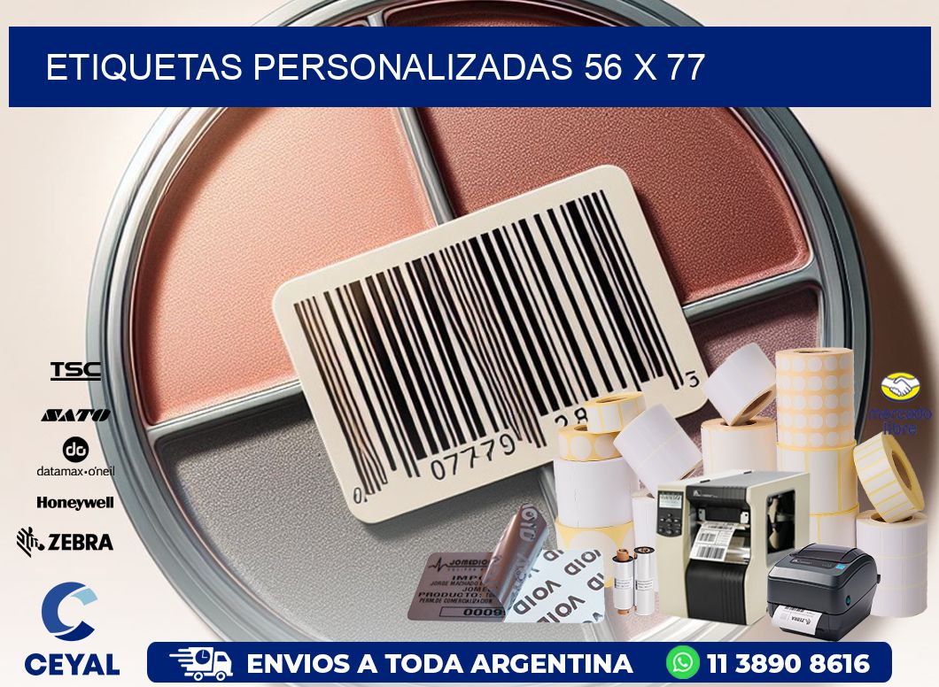 etiquetas personalizadas 56 x 77