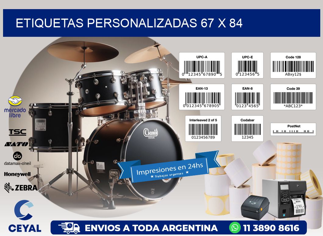 etiquetas personalizadas 67 x 84
