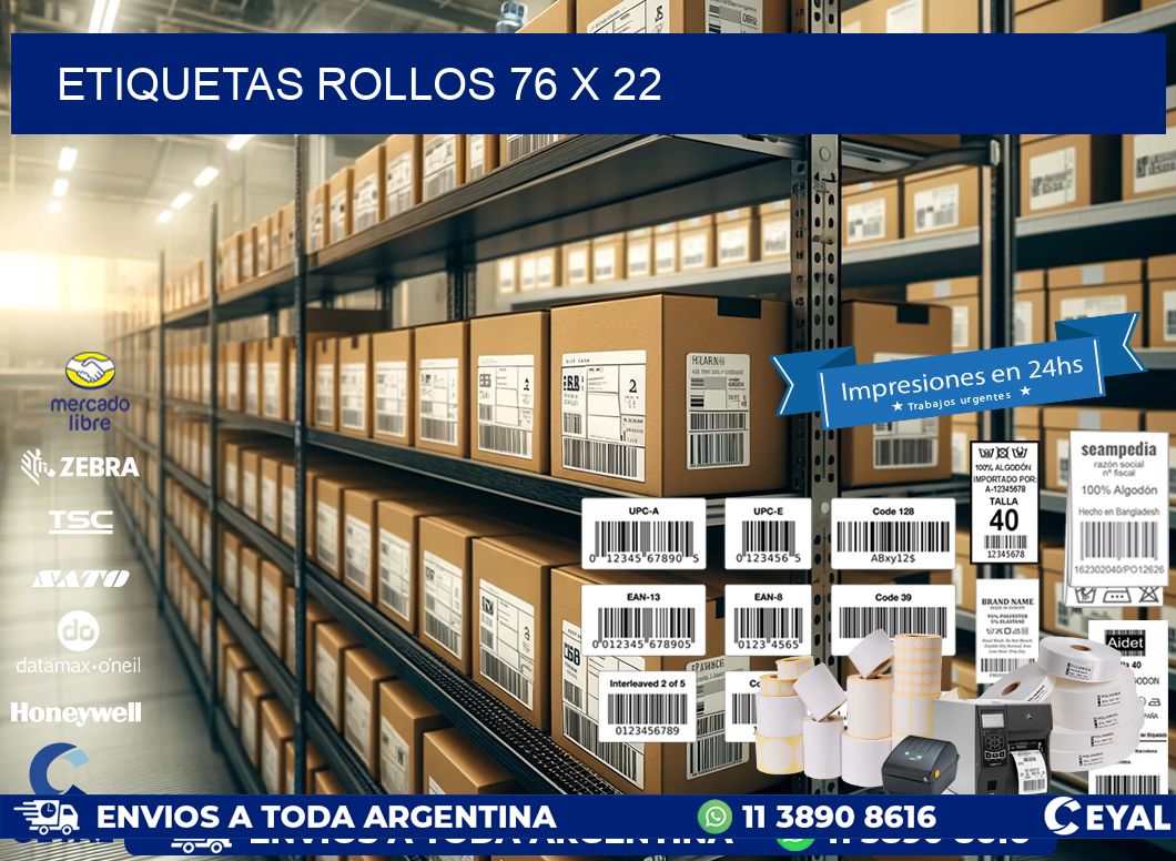 etiquetas rollos 76 x 22