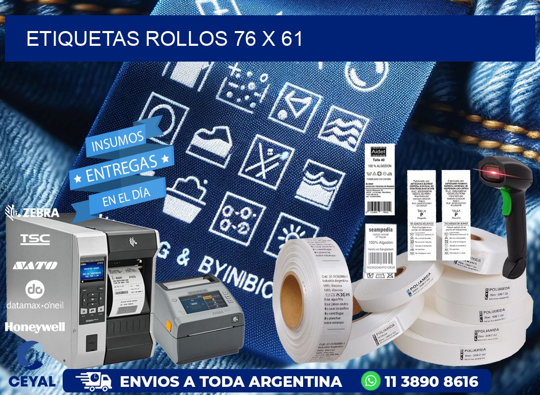etiquetas rollos 76 x 61