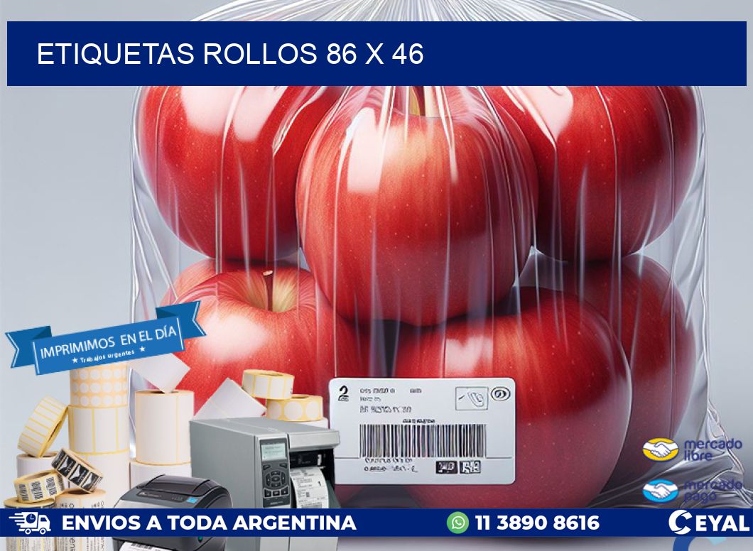 etiquetas rollos 86 x 46