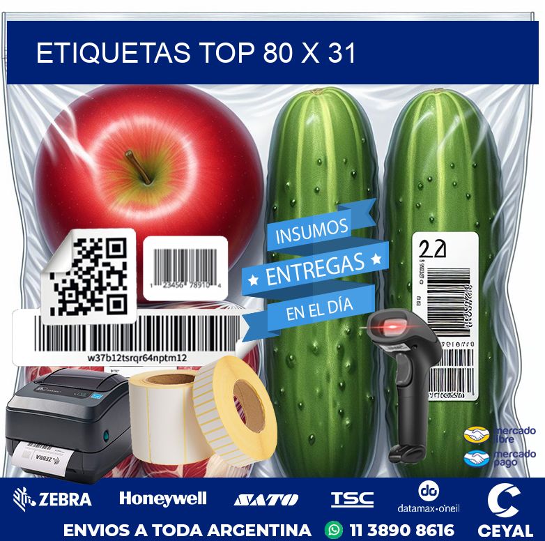 etiquetas top 80 x 31