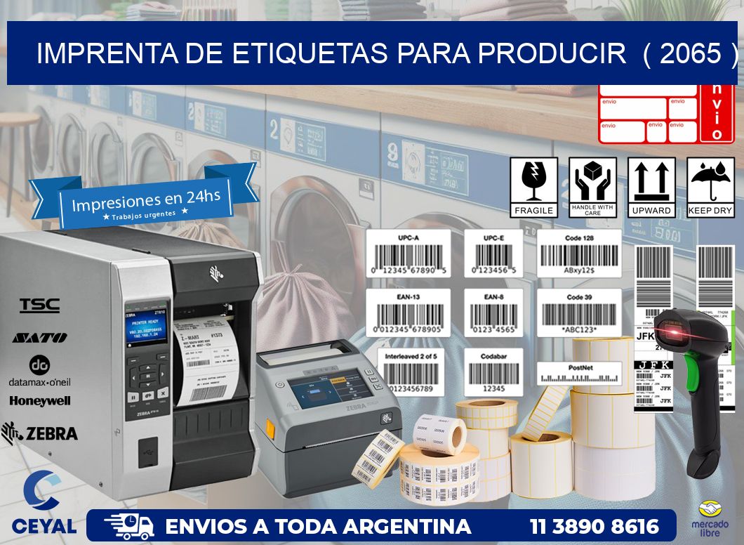 imprenta de etiquetas para producir  ( 2065 )