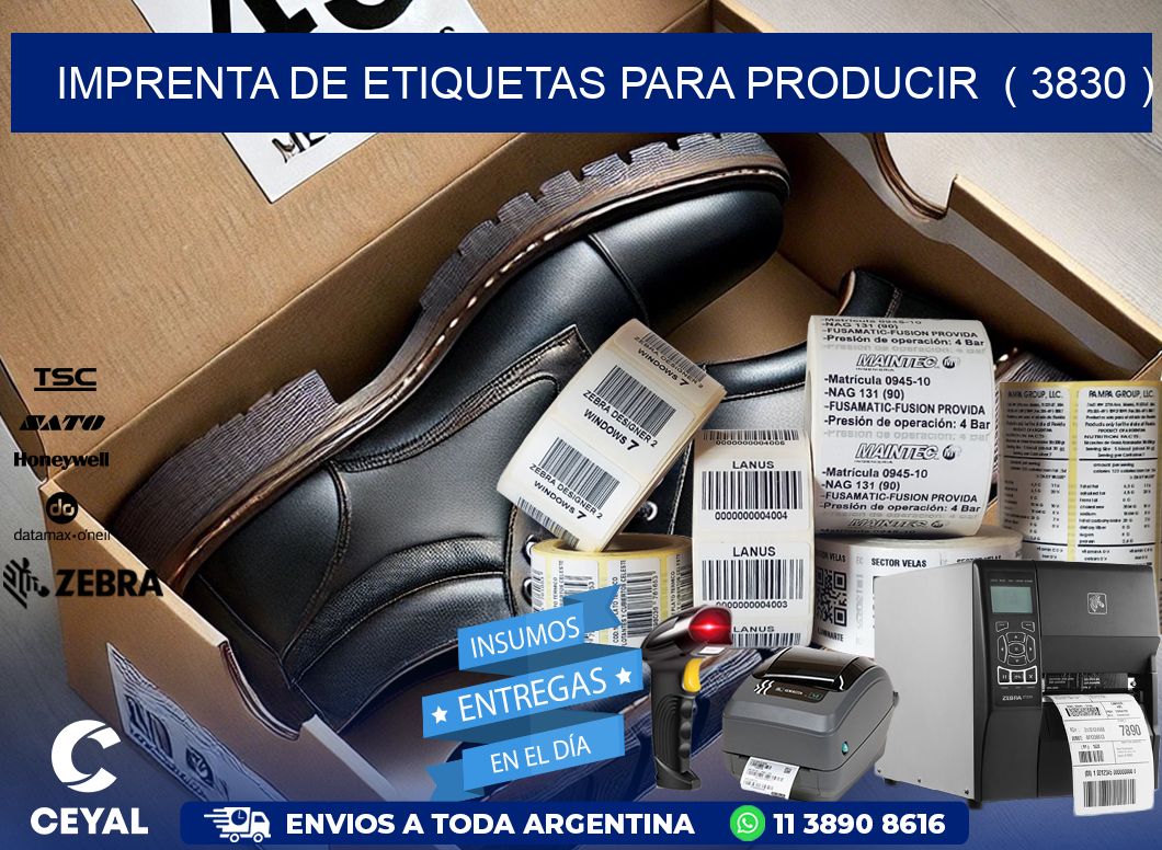 imprenta de etiquetas para producir  ( 3830 )