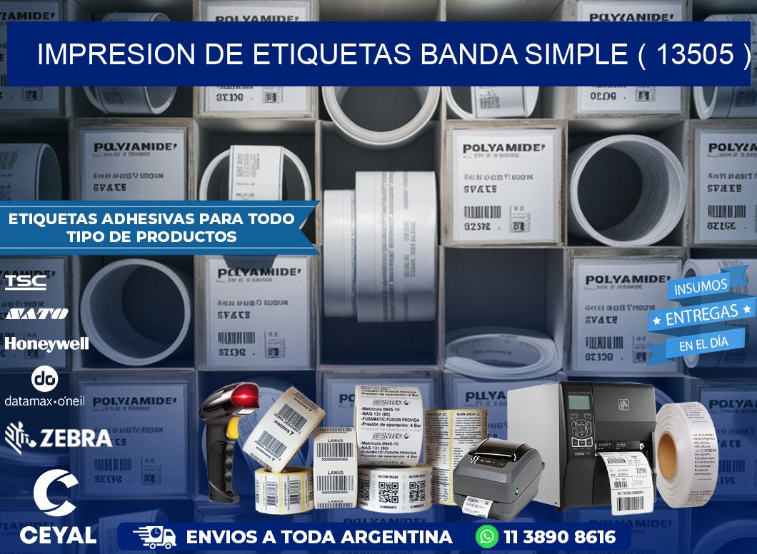 impresion de etiquetas banda simple ( 13505 )