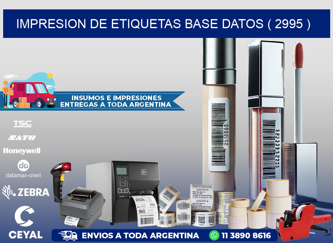 impresion de etiquetas base datos ( 2995 )