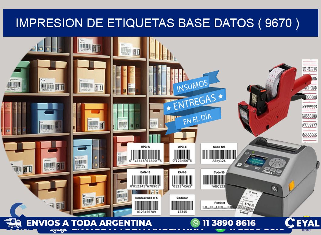 impresion de etiquetas base datos ( 9670 )