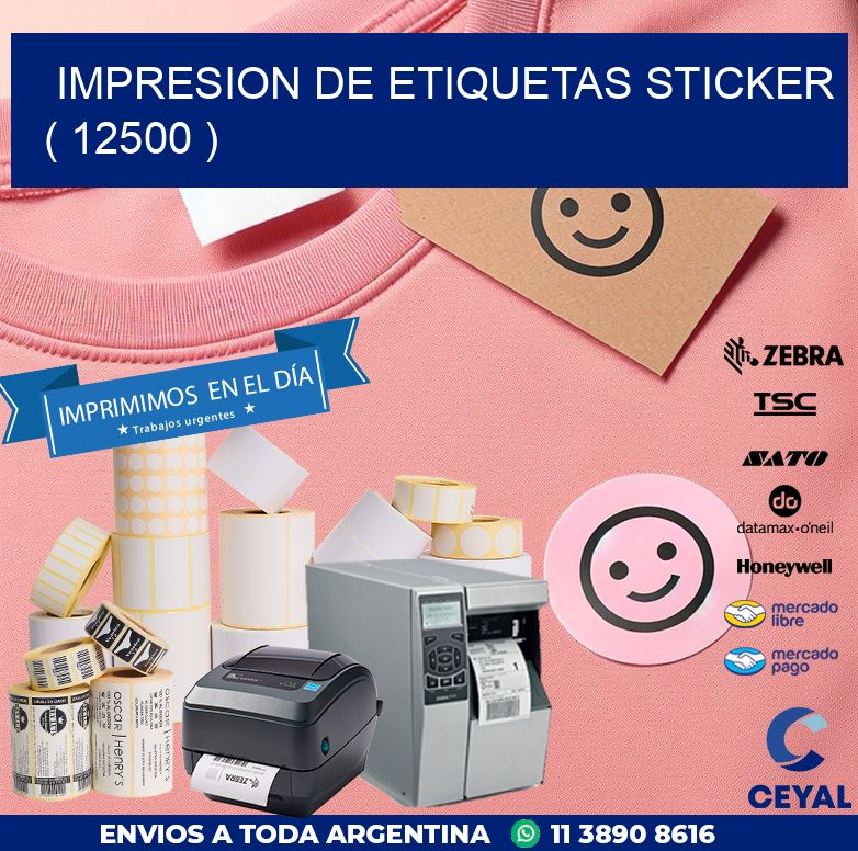 impresion de etiquetas sticker ( 12500 )