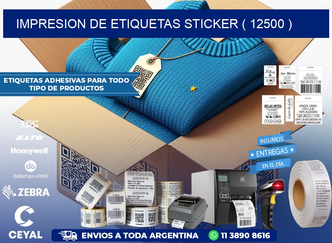 impresion de etiquetas sticker ( 12500 )