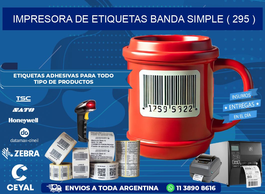 impresora de etiquetas banda simple ( 295 )