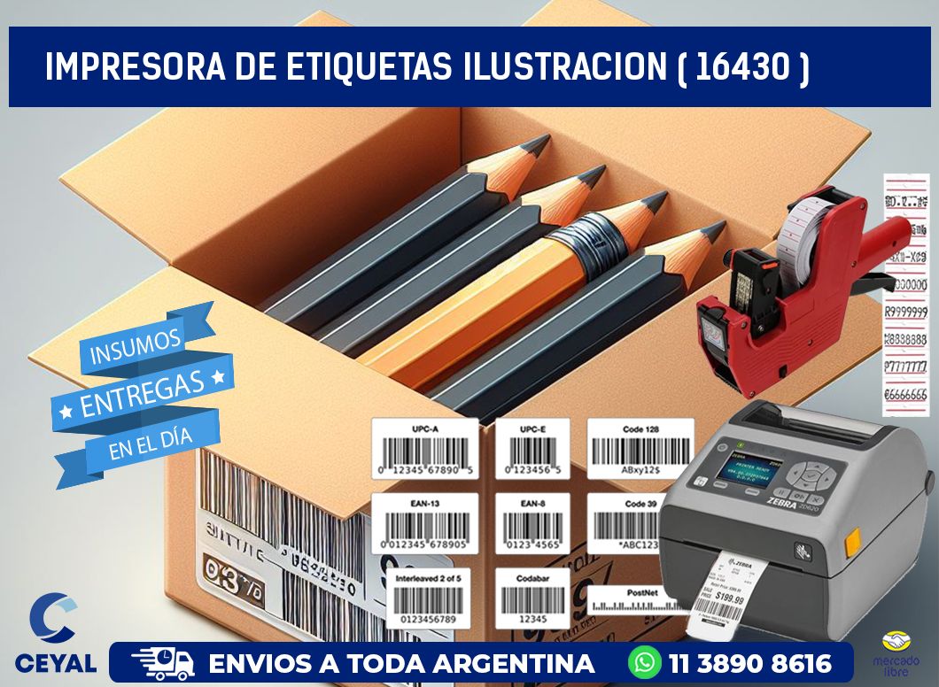 impresora de etiquetas ilustracion ( 16430 )