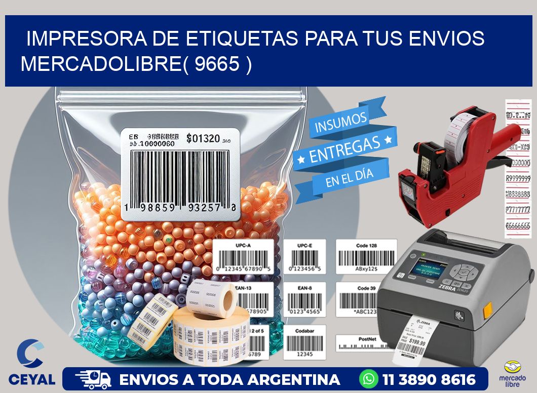impresora de etiquetas para tus envios mercadolibre( 9665 )