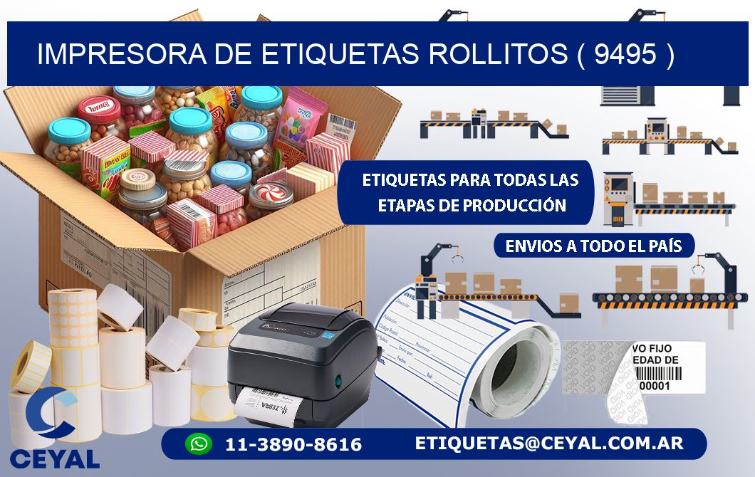impresora de etiquetas rollitos ( 9495 )