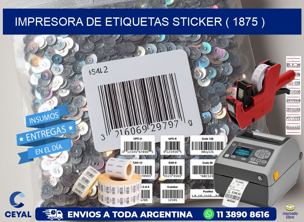 impresora de etiquetas sticker ( 1875 )