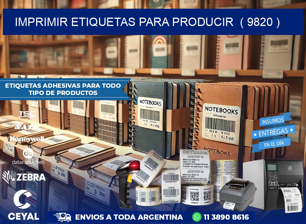 imprimir etiquetas para producir  ( 9820 )