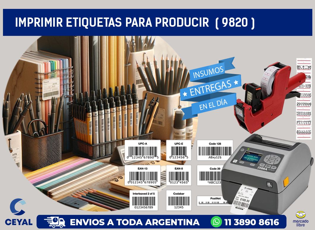 imprimir etiquetas para producir  ( 9820 )