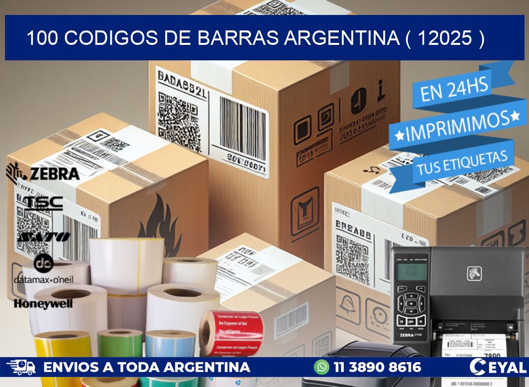 100 codigos de barras argentina ( 12025 )