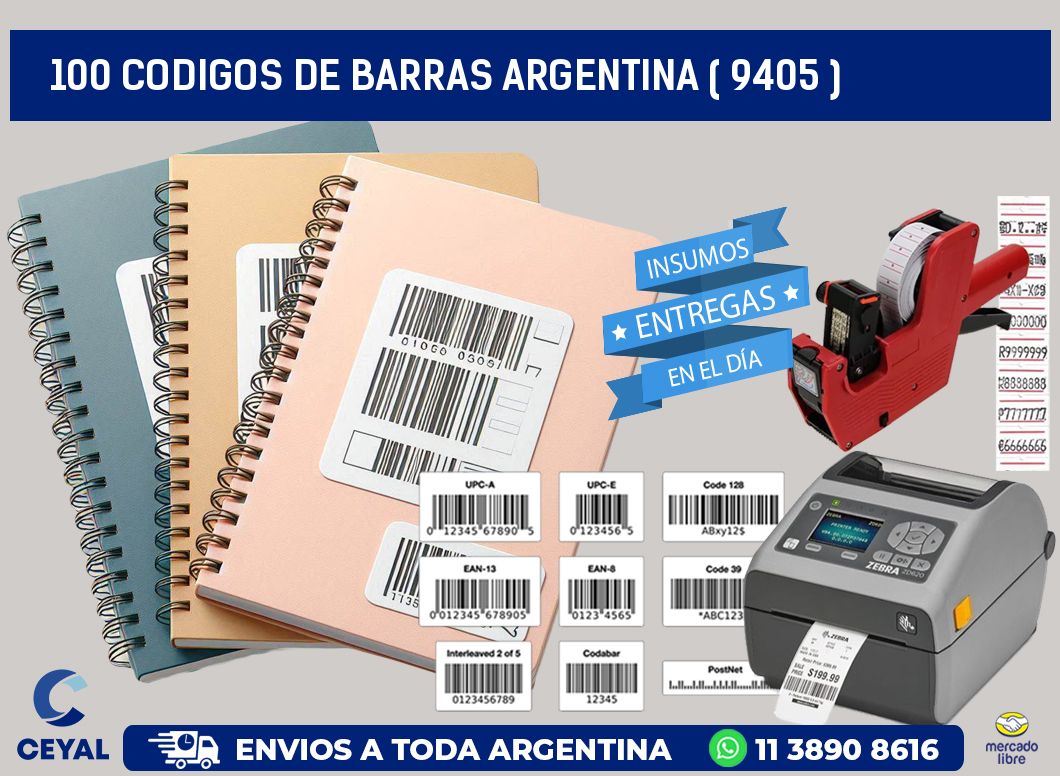100 codigos de barras argentina ( 9405 )