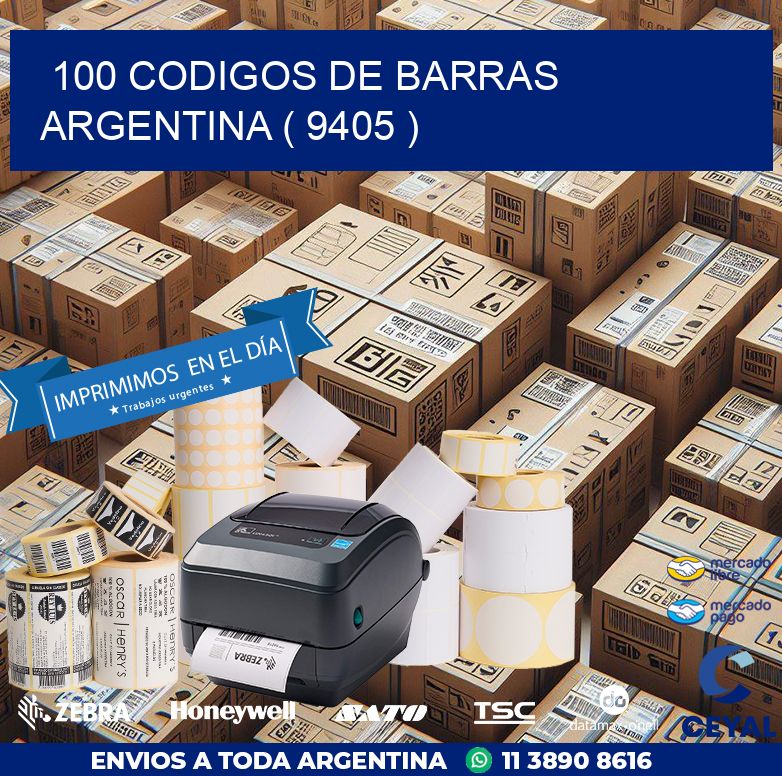 100 codigos de barras argentina ( 9405 )