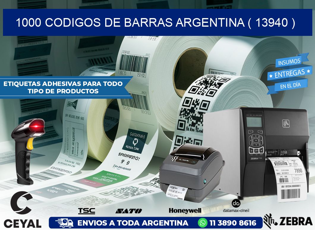1000 codigos de barras argentina ( 13940 )