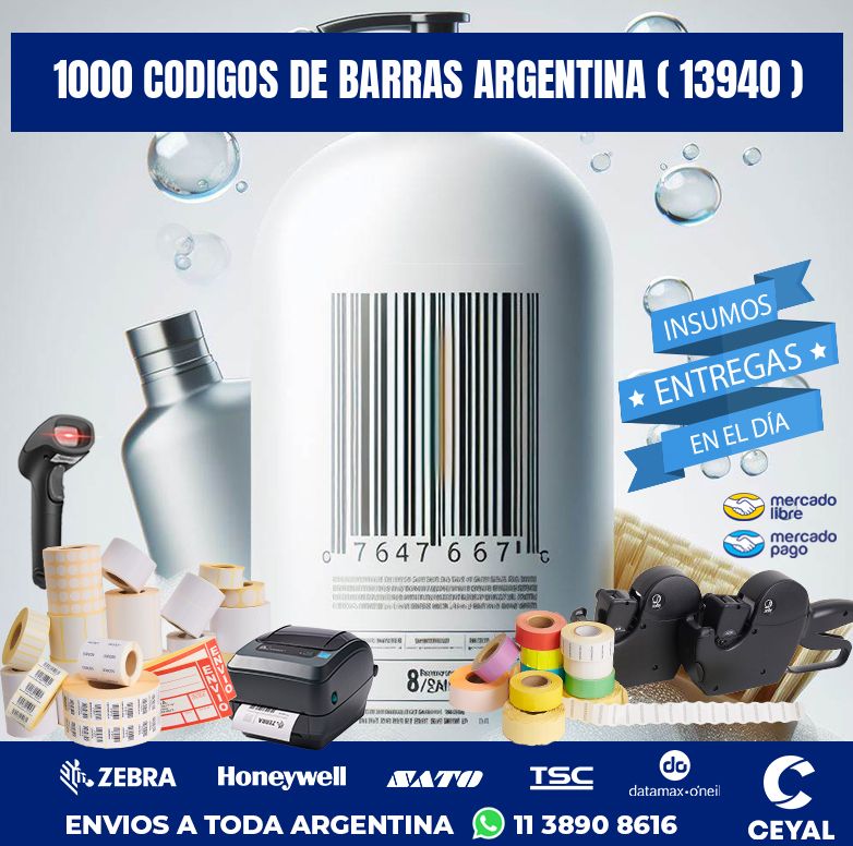 1000 codigos de barras argentina ( 13940 )
