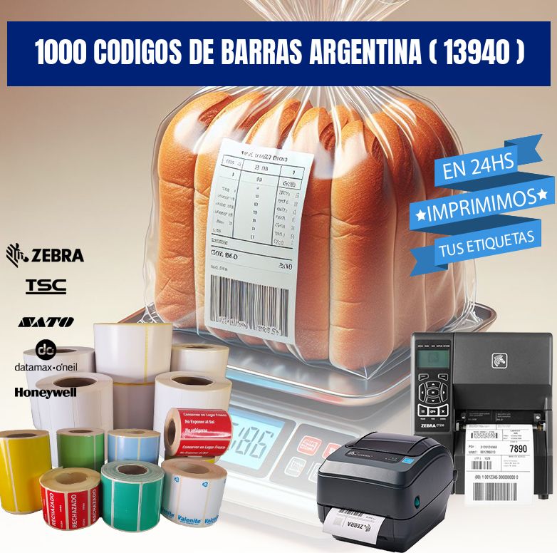 1000 codigos de barras argentina ( 13940 )