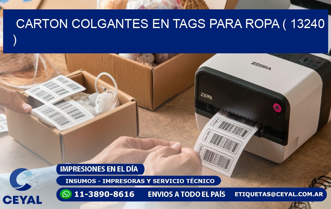 CARTON COLGANTES EN TAGS PARA ROPA ( 13240 )