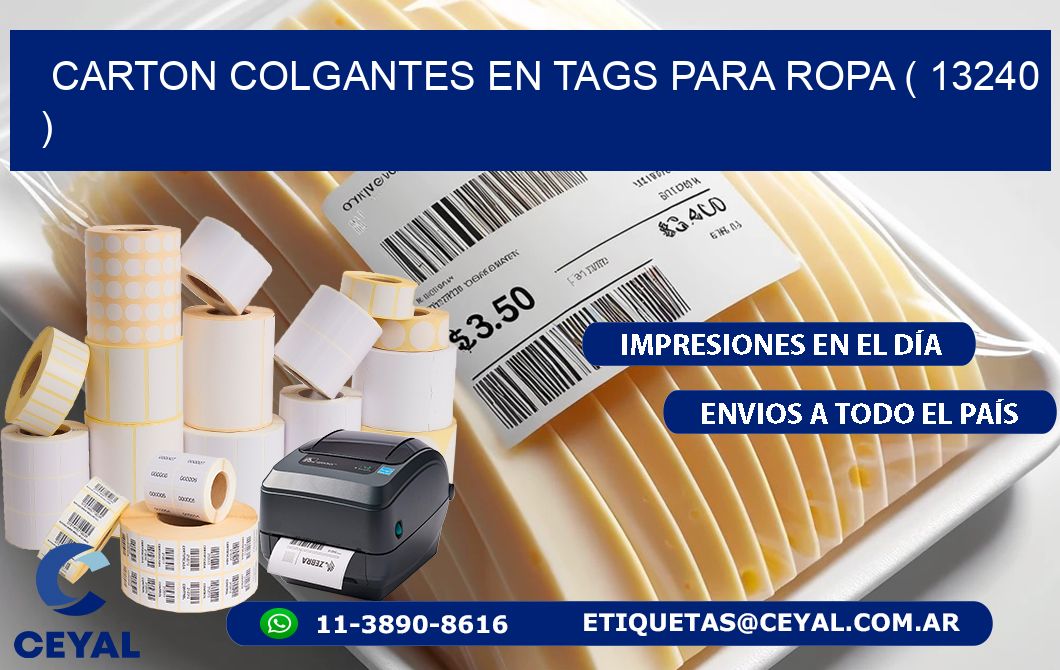 CARTON COLGANTES EN TAGS PARA ROPA ( 13240 )
