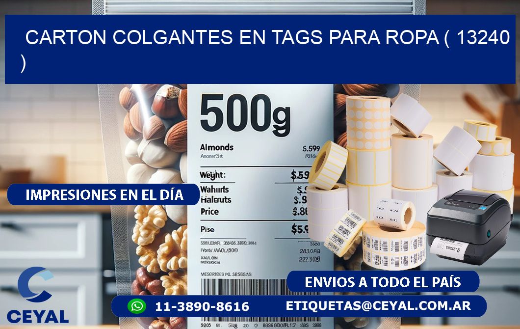 CARTON COLGANTES EN TAGS PARA ROPA ( 13240 )