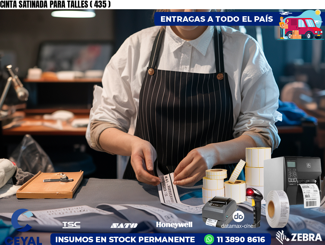 CINTA SATINADA PARA TALLES ( 435 )
